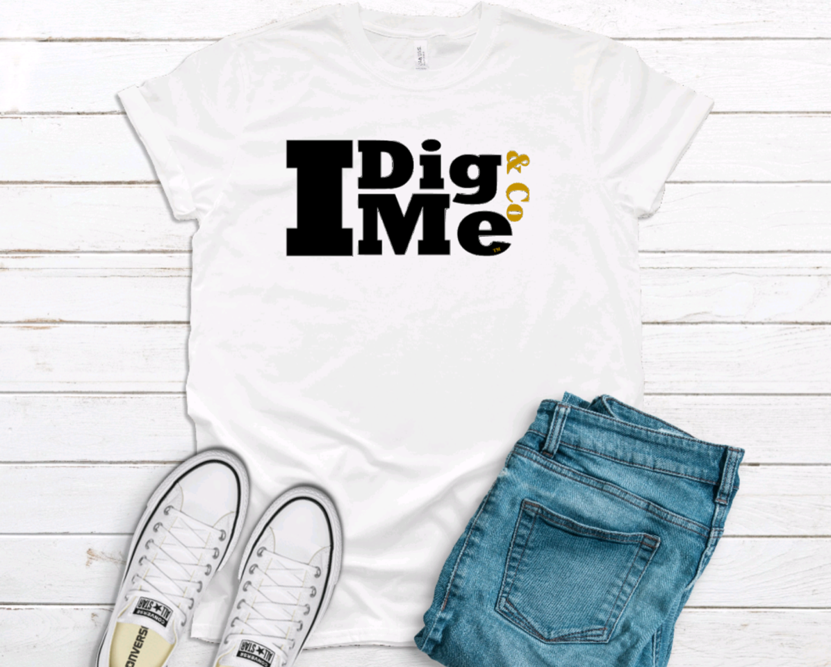 23 I Dig Me Logo with Gold Co Colors- White & Gray