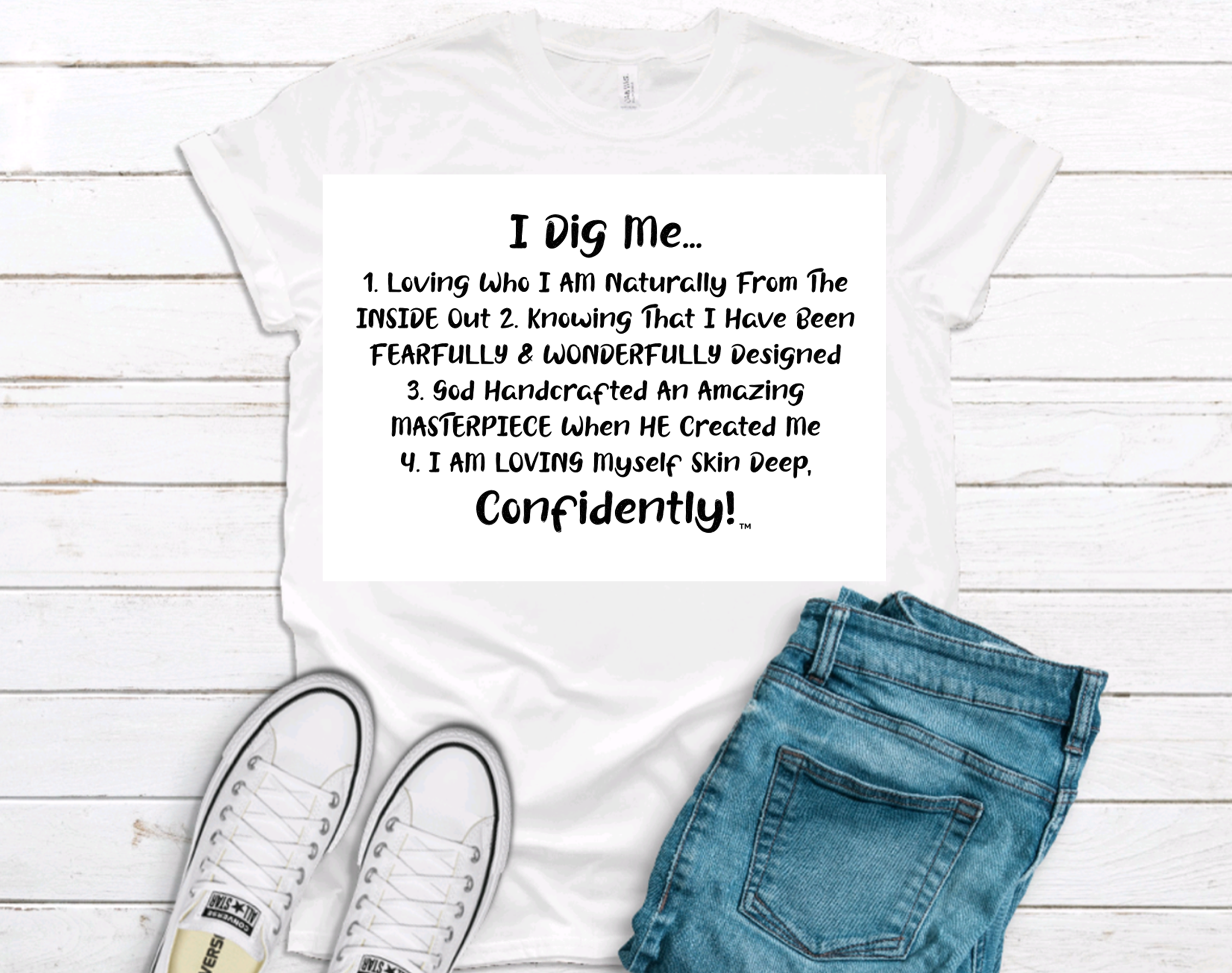 25 I Dig Me Means Colors- White, Gray, Pink & Light Blue